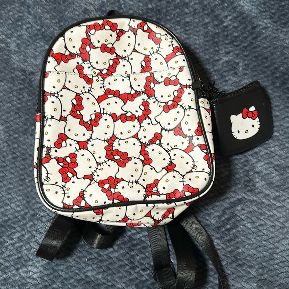 Hello kitty backpack with wallet